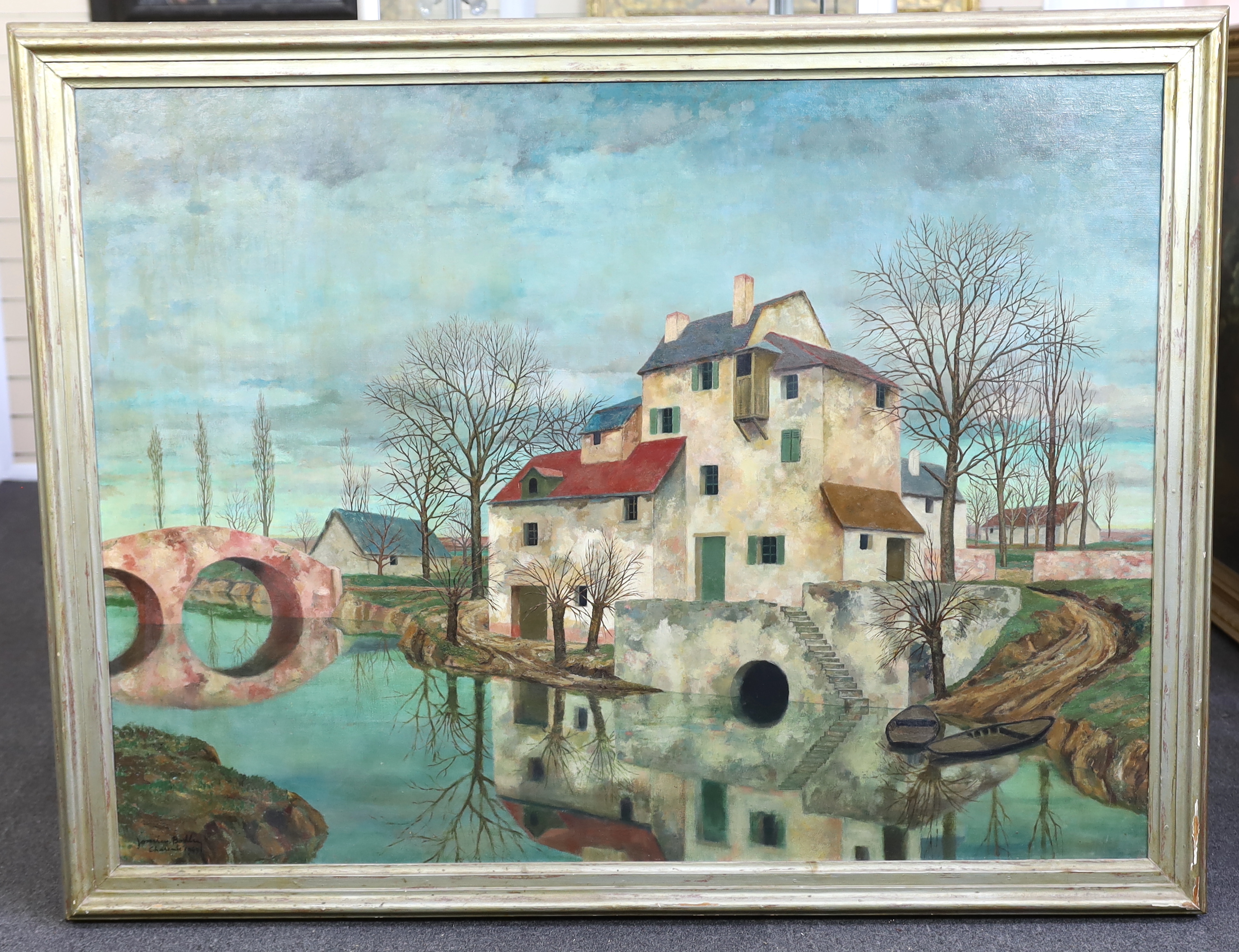 Josselin Reginald Courtenay Bodley (British 1893-1974), 'Charente 1949', oil on canvas, 90 x 120cm